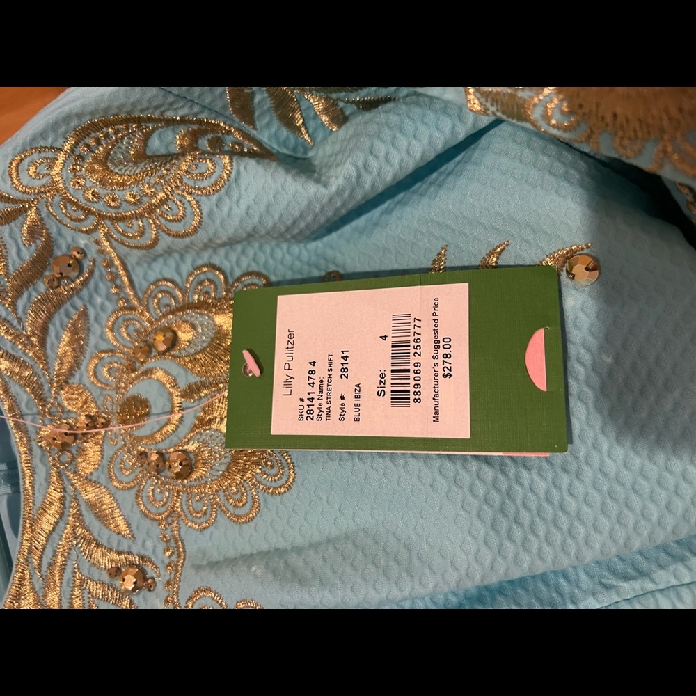 Lily Pulitzer blue/gold dress